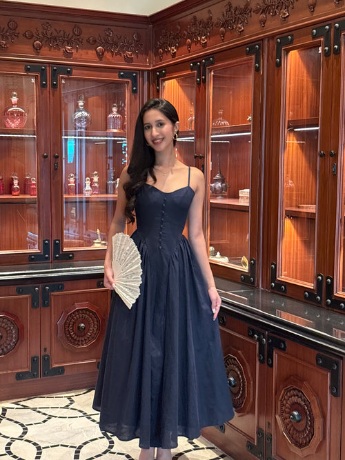 Rosalina Corset Princess Dress in Navy