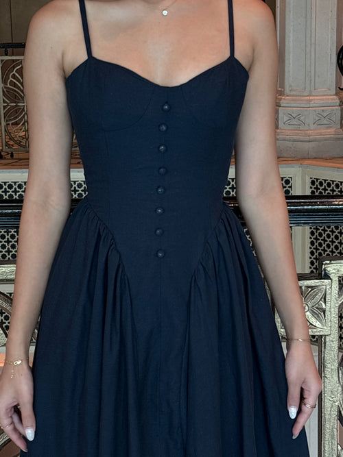 Rosalina Corset Princess Dress in Navy