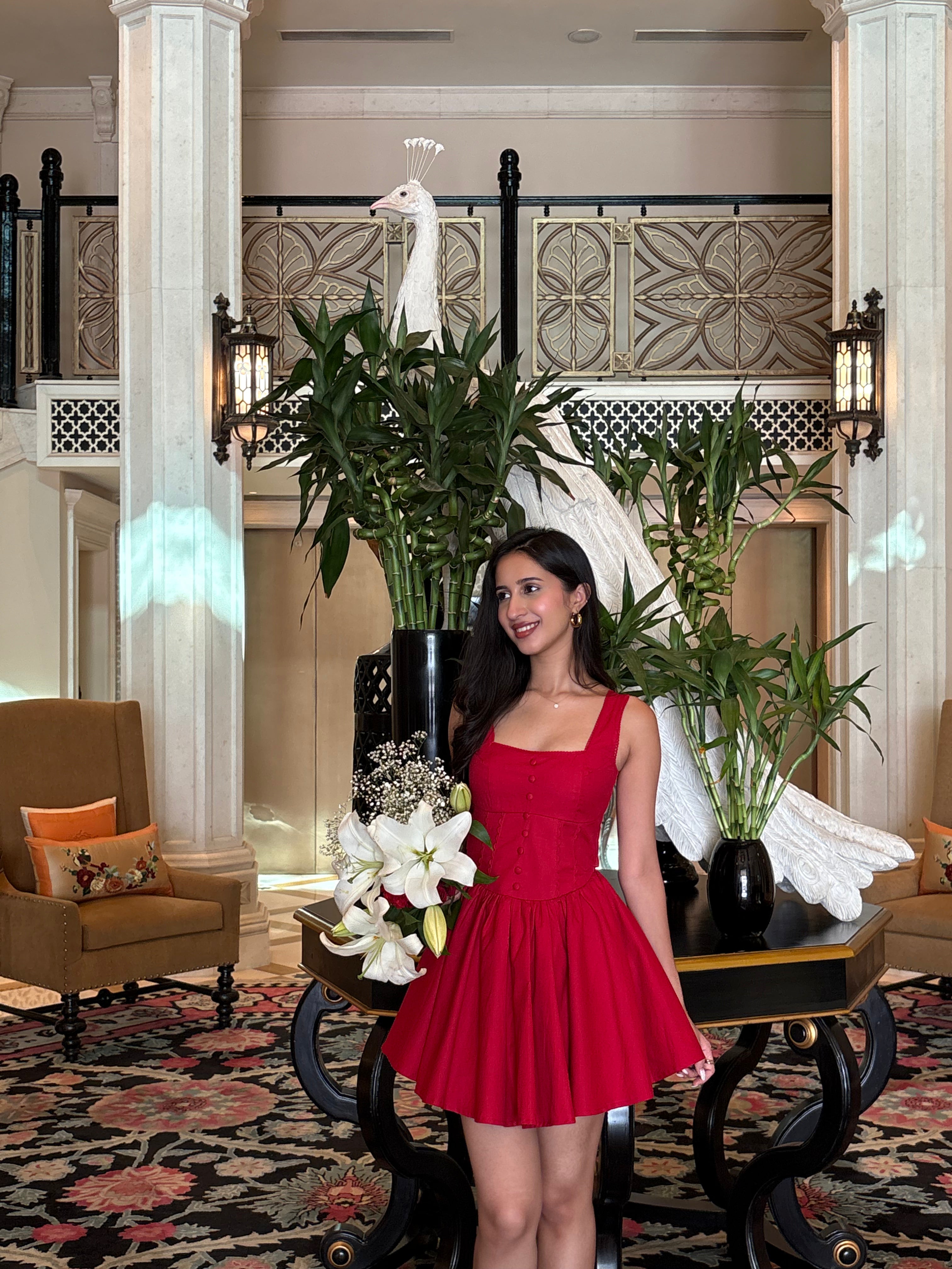 Aurora Princess Dress in Crimson
