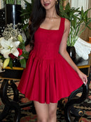 Aurora Princess Dress in Crimson