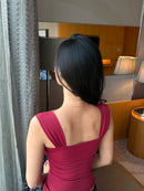 Belle Sculpting Top in Crimson
