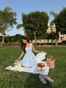 Aurora Princess Dress in Blue Gingham