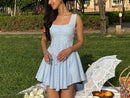 Aurora Princess Dress in Blue Gingham