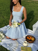 Aurora Princess Dress in Blue Gingham