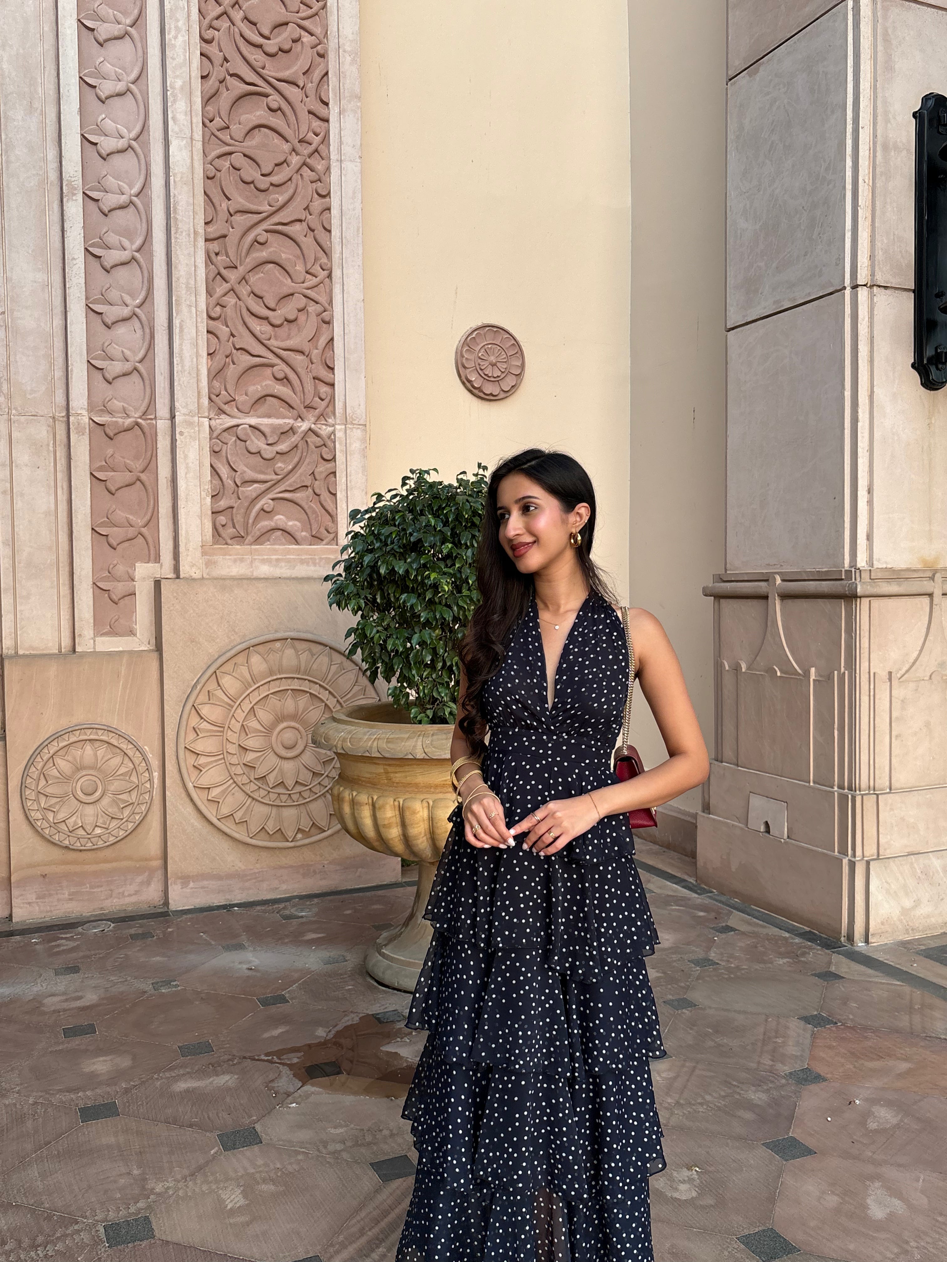 Arabelle Frill Dress in Polka Dot