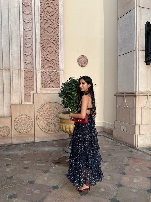 Arabelle Frill Dress in Polka Dot