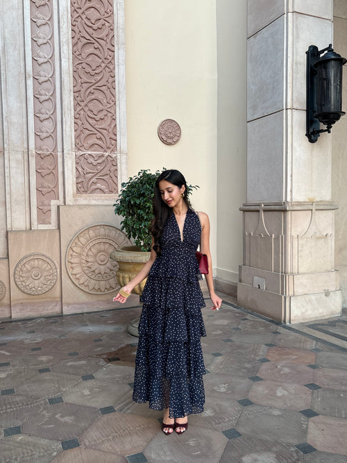 Arabelle Frill Dress in Polka Dot