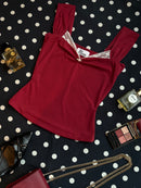 Belle Sculpting Top in Crimson