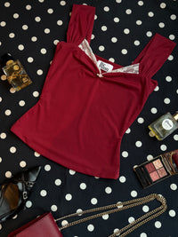 Belle Sculpting Top in Crimson