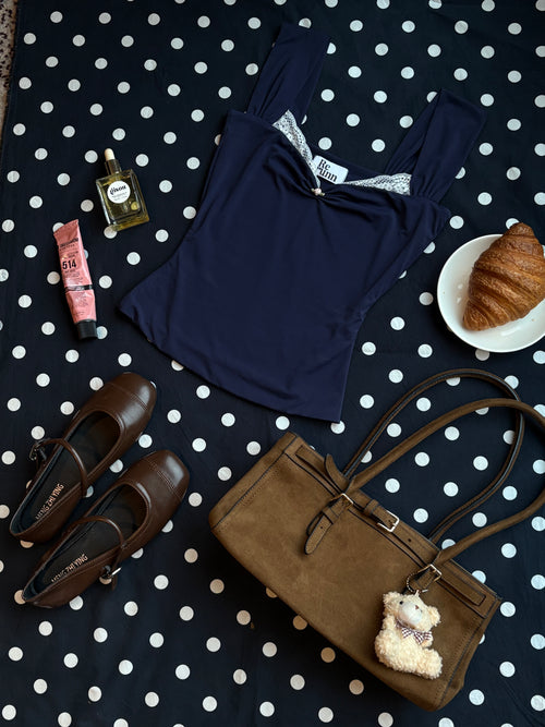 Belle Sculpting Top in Navy