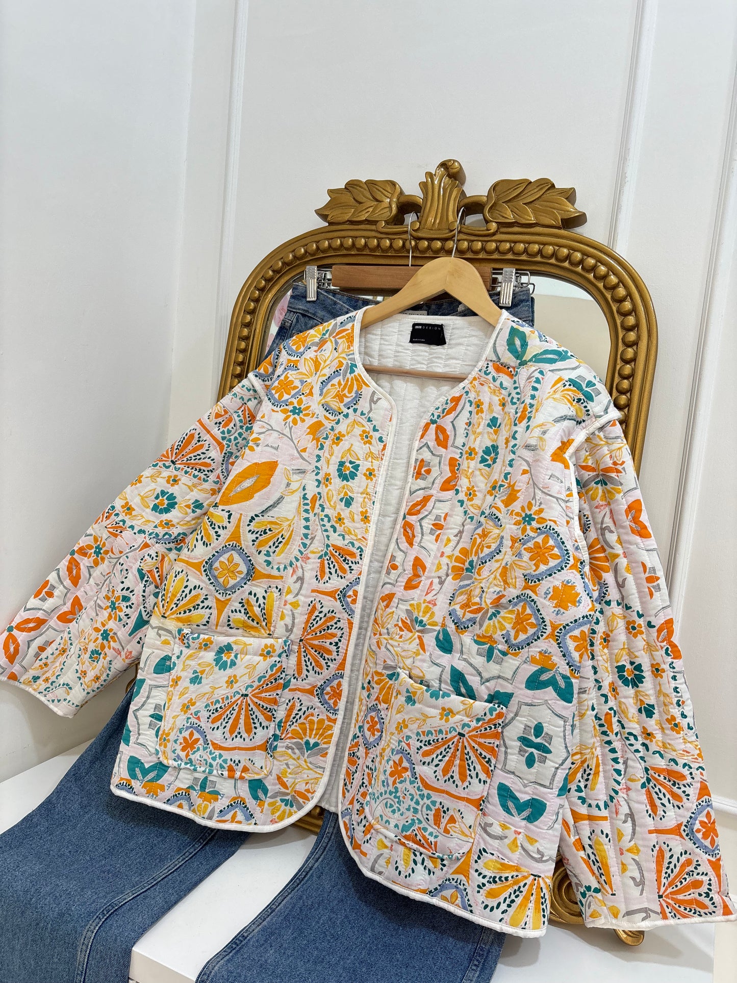 Patterned Quilted Jacket (S-XL)