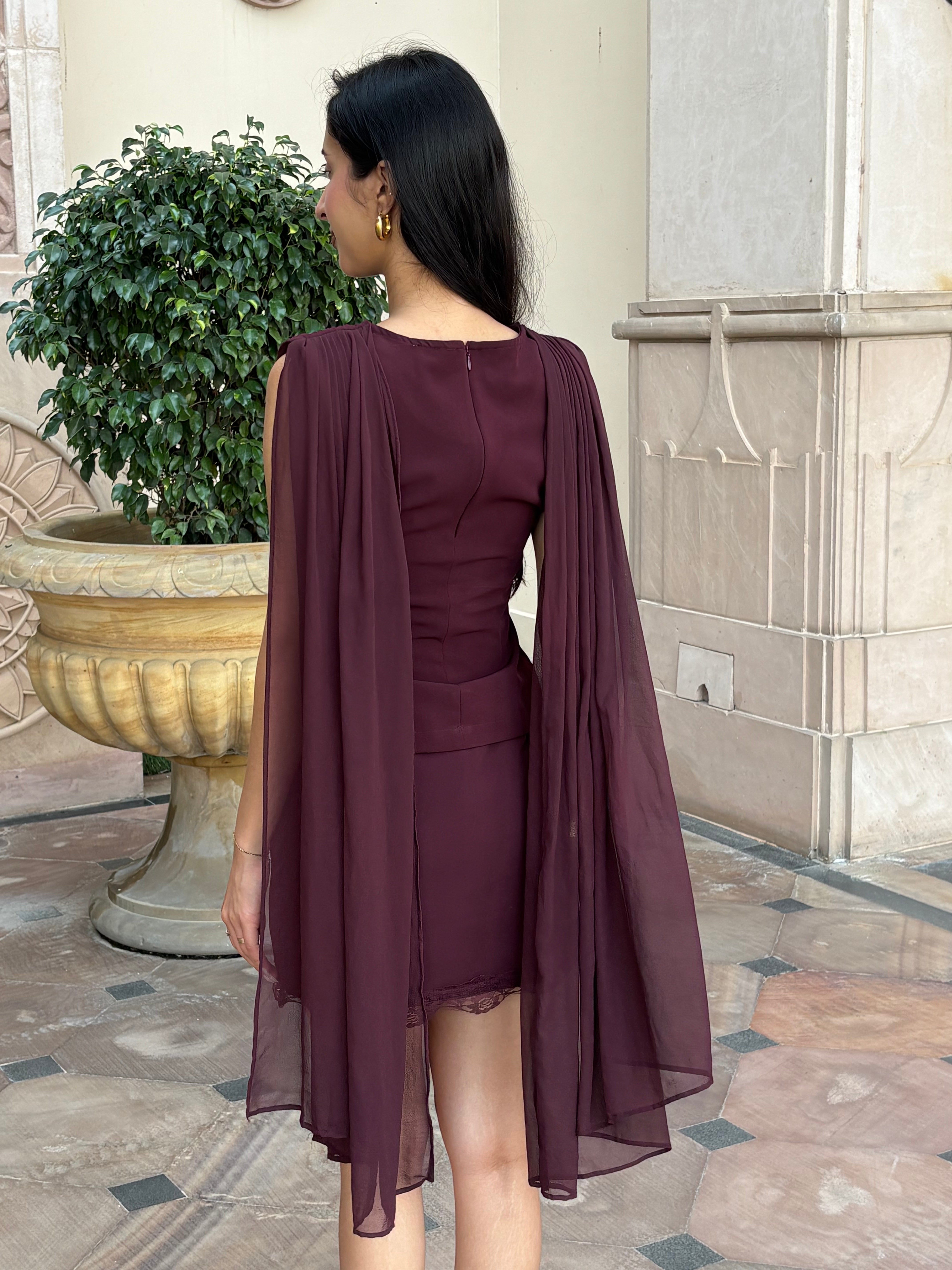 Audrey Skort in Burgundy