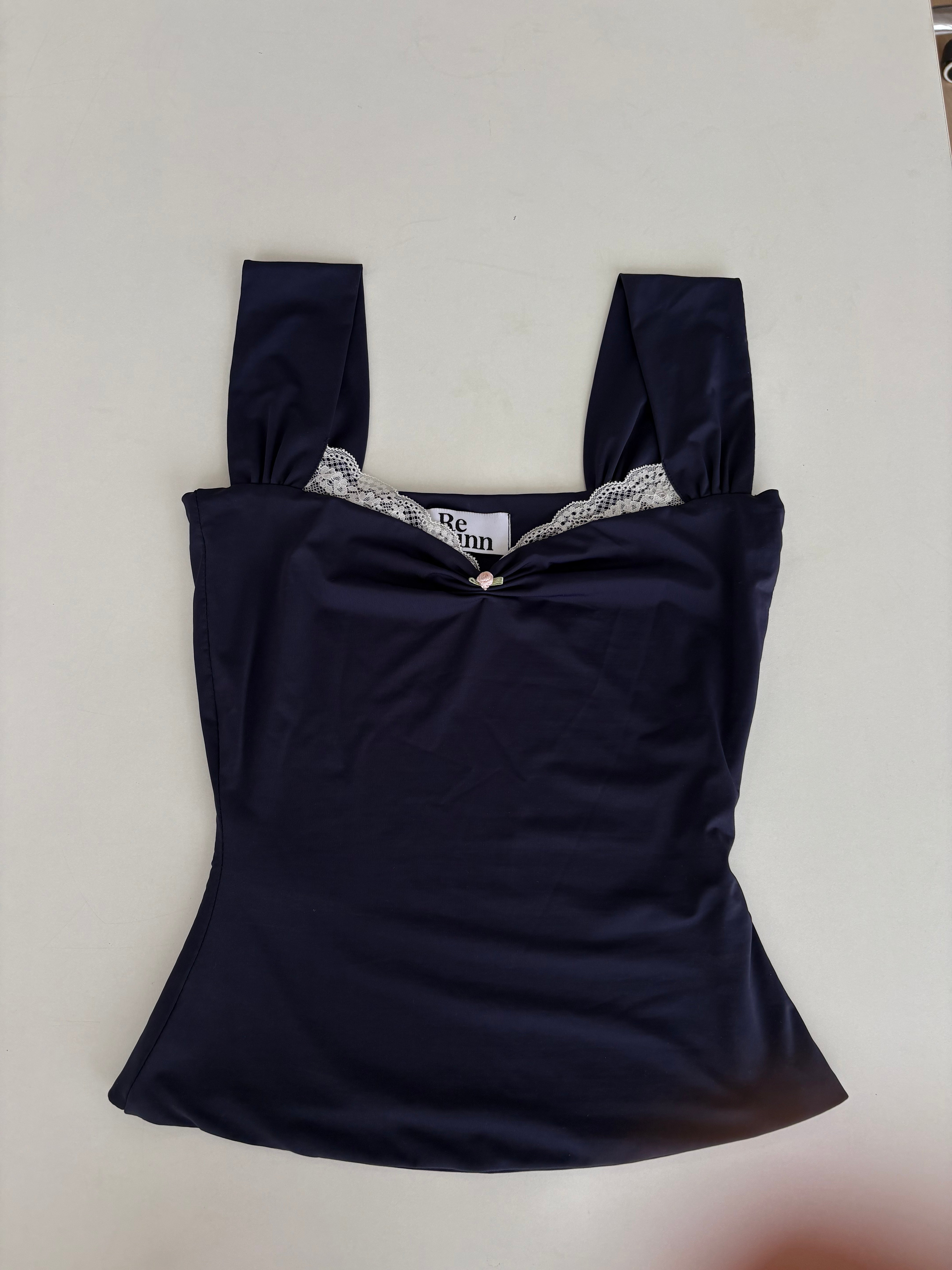 Belle Sculpting Top in Navy
