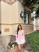 Juliette Ruffle Top in Blush