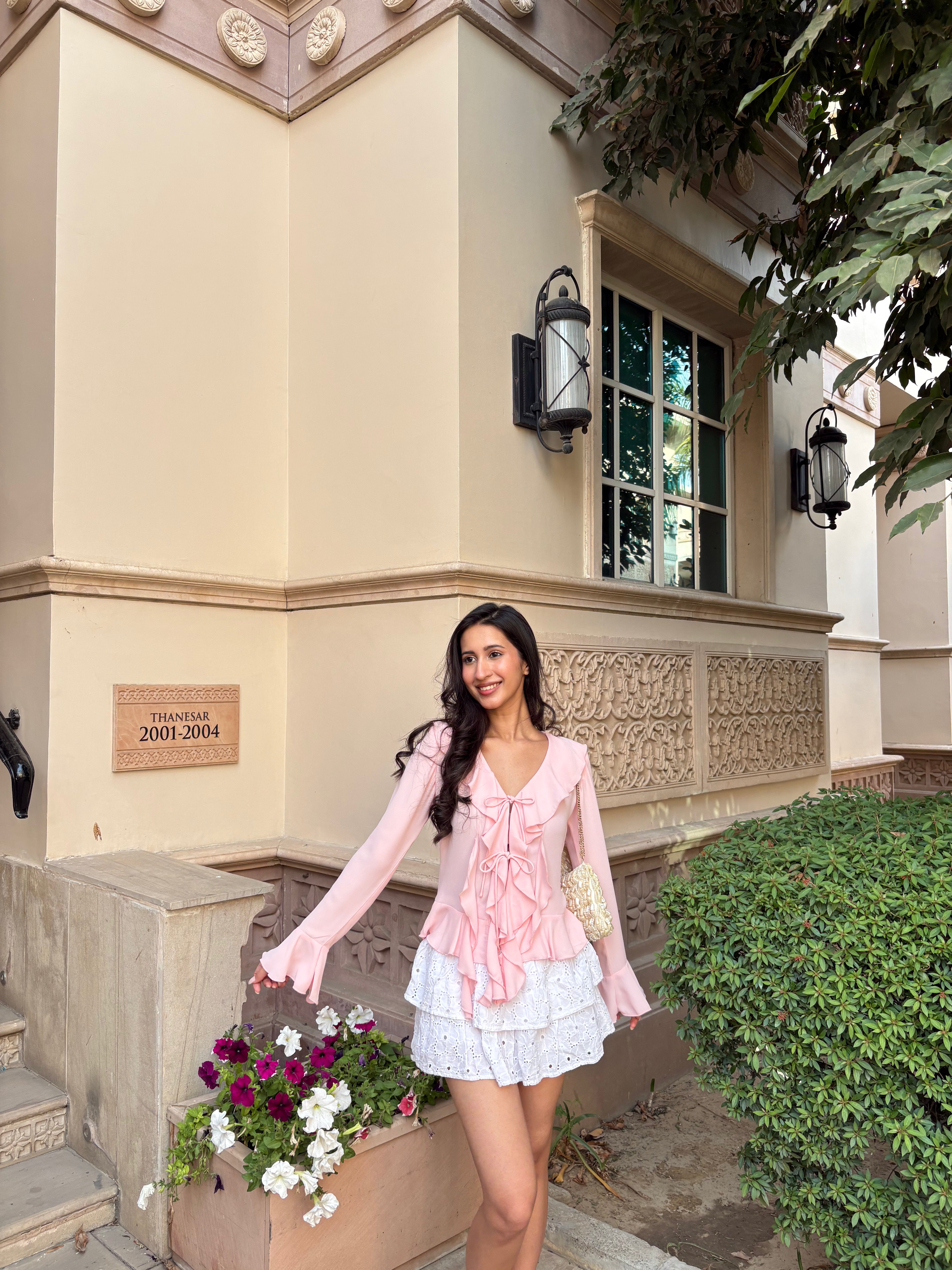 Juliette Ruffle Top in Blush