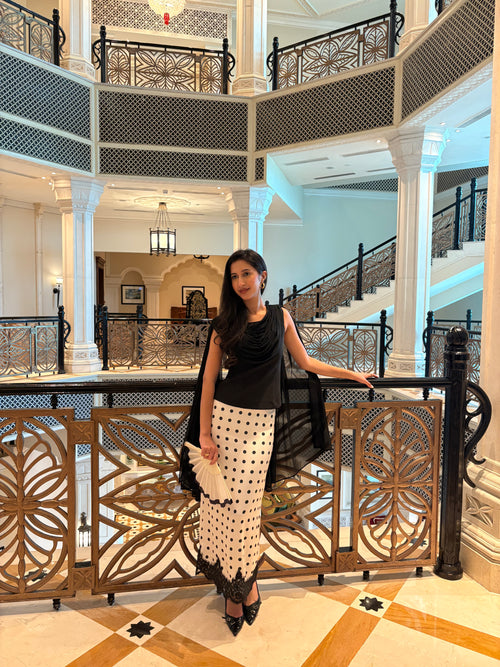 Celine Lace Skirt in Polka Dot
