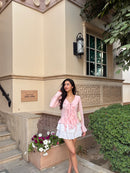 Juliette Ruffle Top in Blush