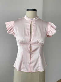 Satin Top in Pink - SAMPLE