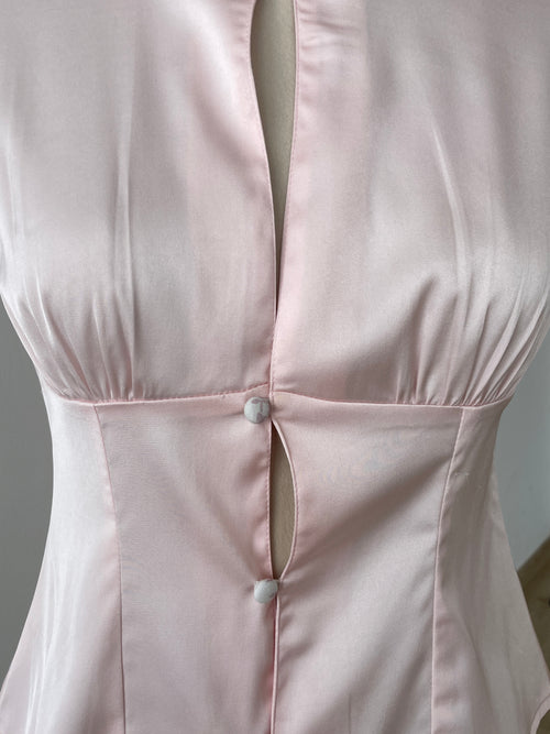 Satin Top in Pink - SAMPLE
