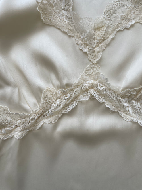 Lucine Satin Top in Cream - REVIVED FINDS