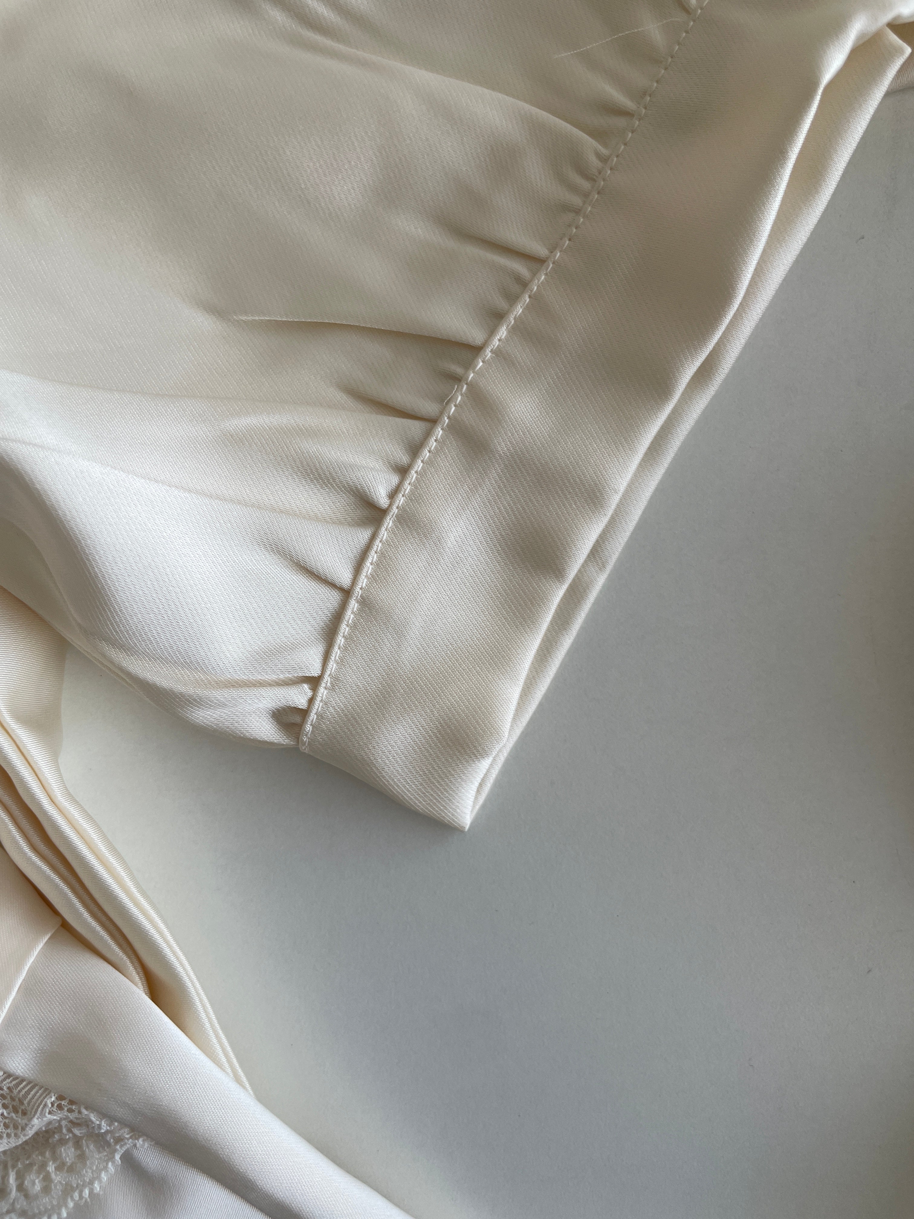 Lucine Satin Top in Cream - REVIVED FINDS