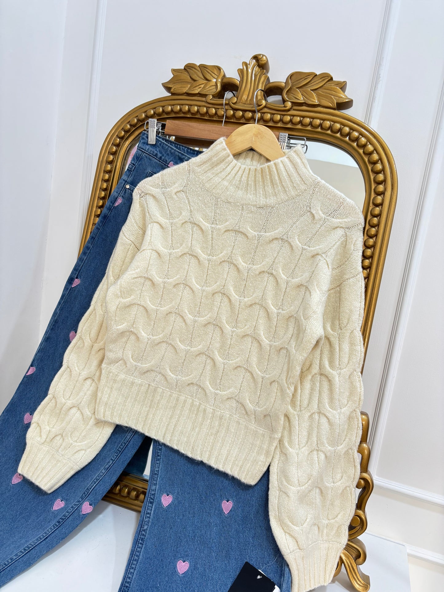 Chunky Cream Pullover (S-3XL)