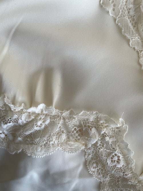 Lucine Satin Top in Cream - REVIVED FINDS