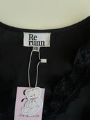 Lucine Satin Top in Black - REVIVED FINDS