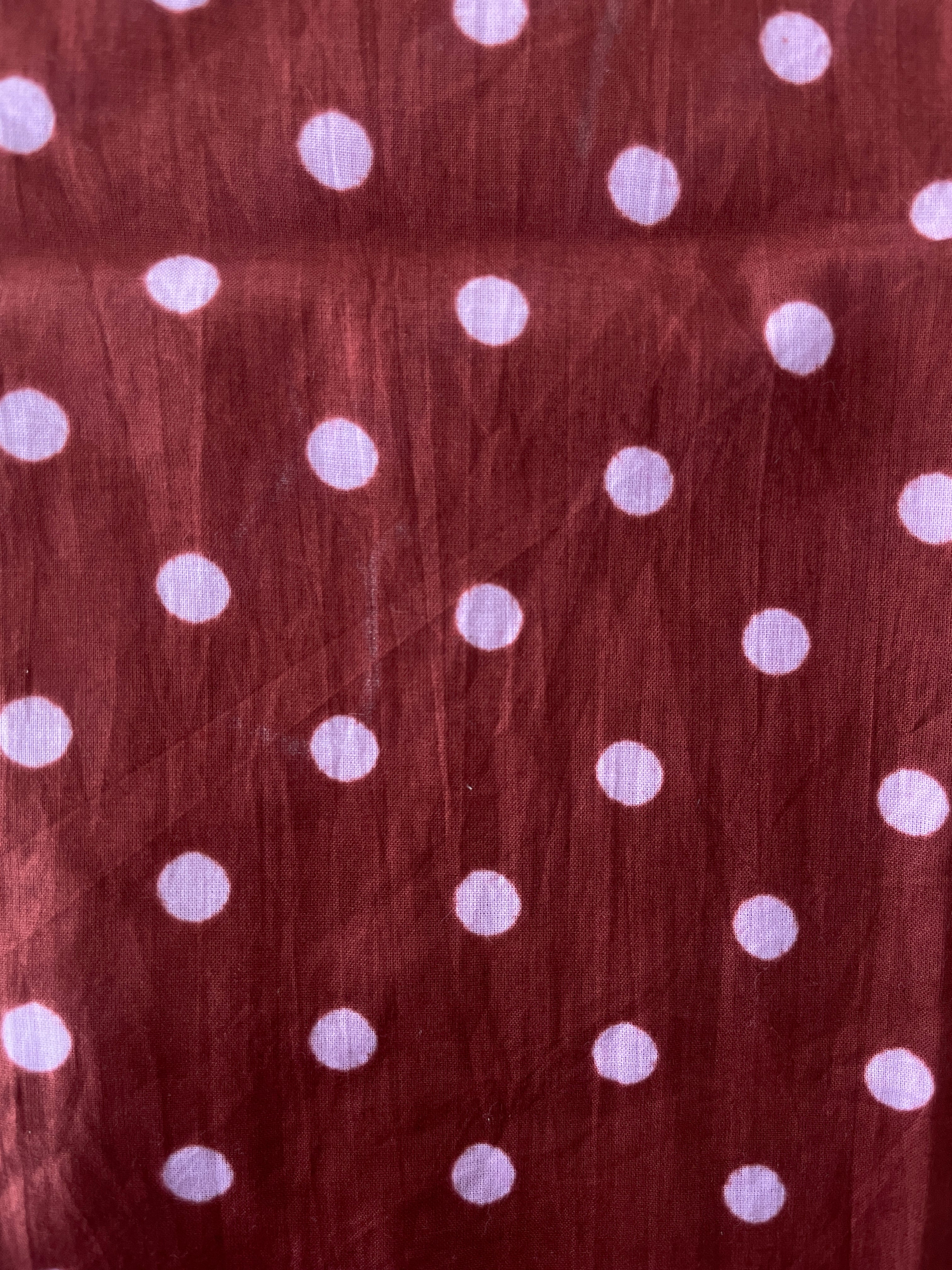 Lizzie Top in Brown Polka Dot - REVIVED FINDS