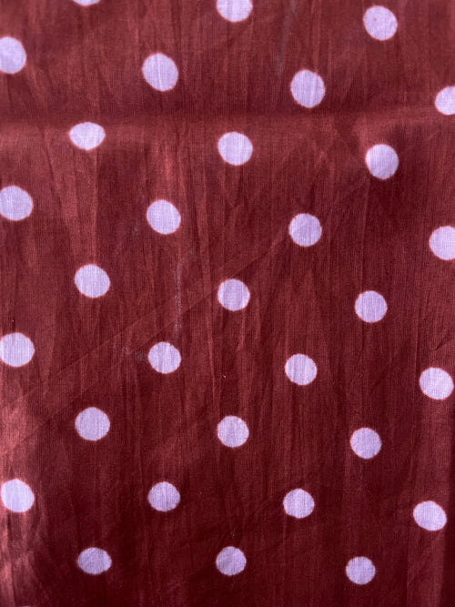 Lizzie Top in Brown Polka Dot - REVIVED FINDS