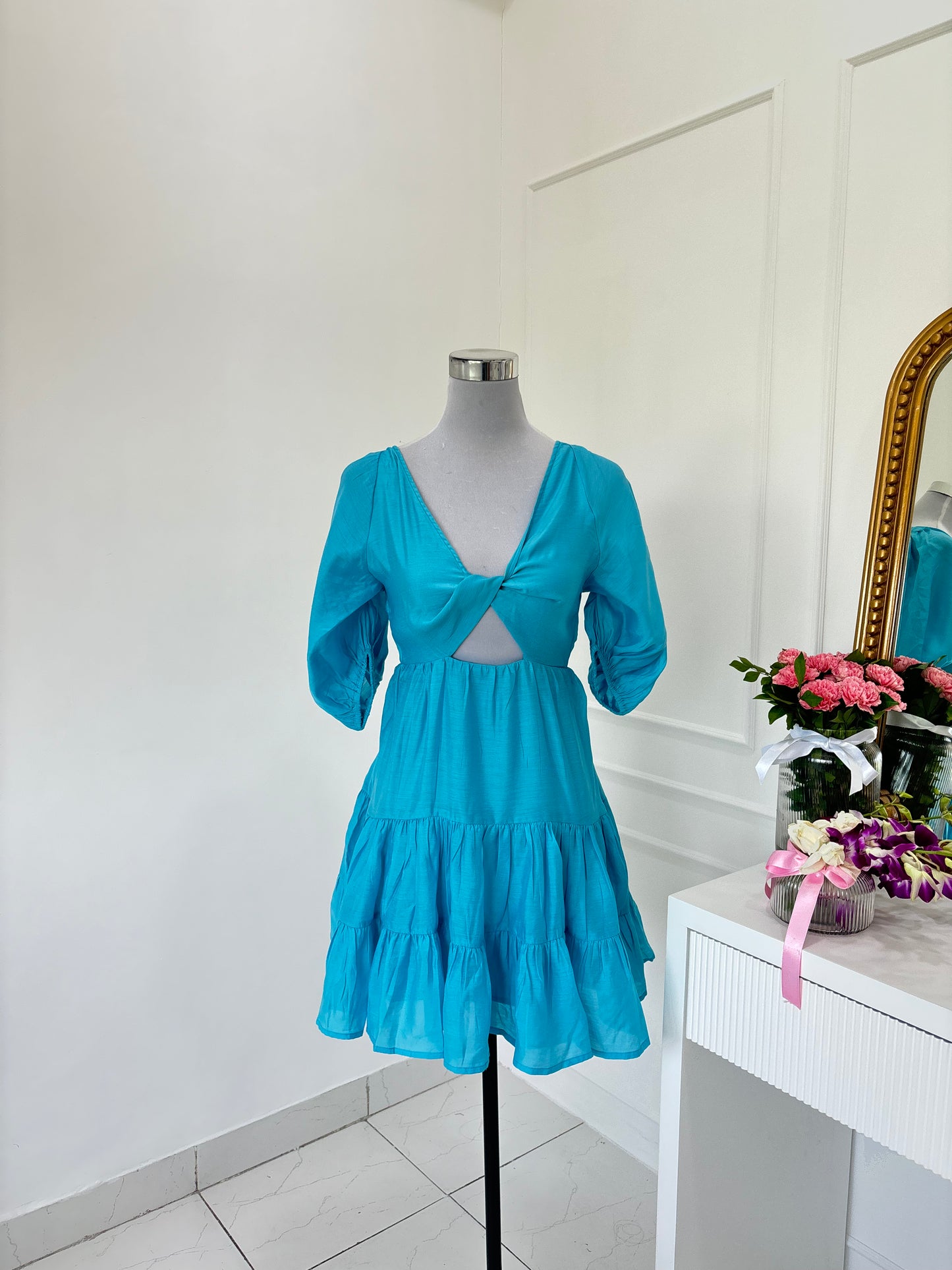 Teal Twist Dress (S-M)