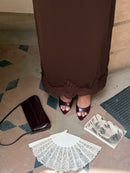 Celine Lace Skirt in Mocha
