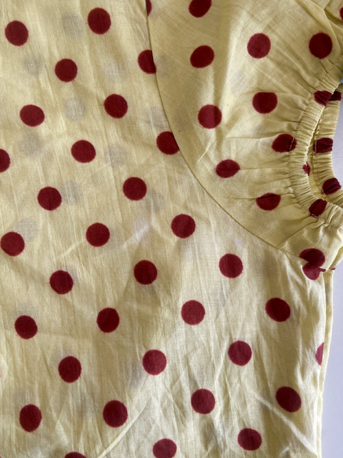 Honey Top in Yellow Polka Dot - REVIVED FINDS