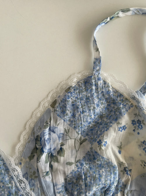 Belly Top in Blue - REVIVED FINDS