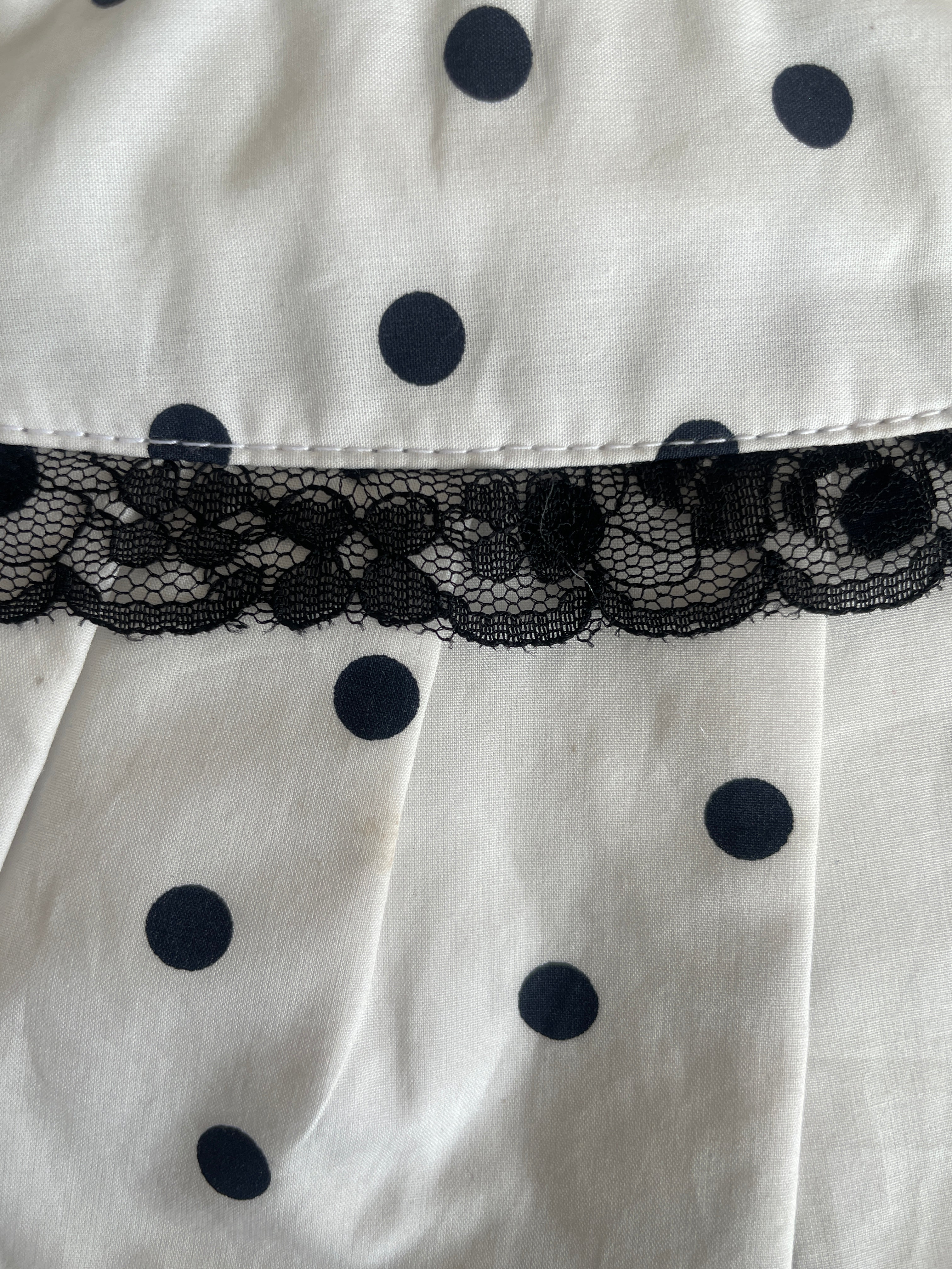 Lucy Shoulder Bag in White Polka Dot - REVIVED FINDS