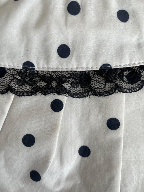 Lucy Shoulder Bag in White Polka Dot - REVIVED FINDS