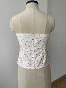 Florence Lace Top in Cherry - SAMPLE