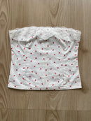 Florence Lace Top in Cherry - SAMPLE