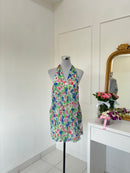 Gardenia Pleated Halter Dress (M-L)