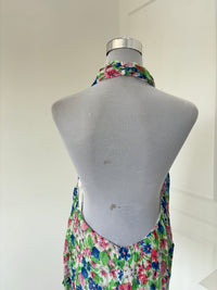 Gardenia Pleated Halter Dress (M-L)