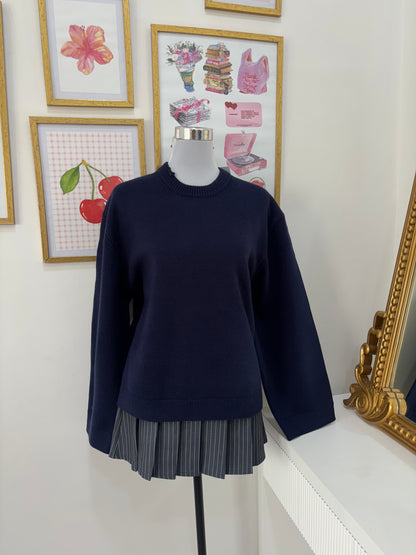 Softest Chunky Pullover in Navy (L-2XL)