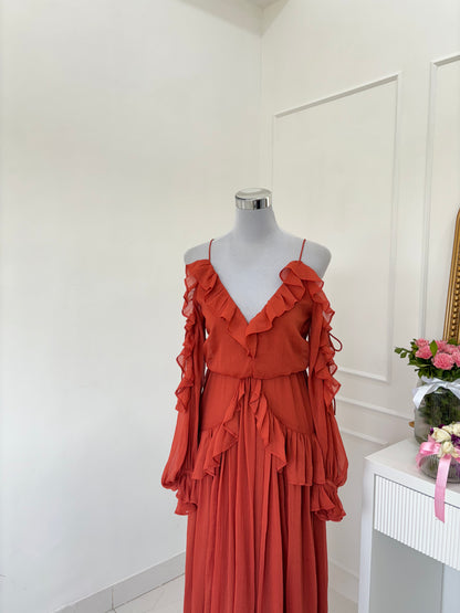 Autumn Ruffle Dress (XS-S)