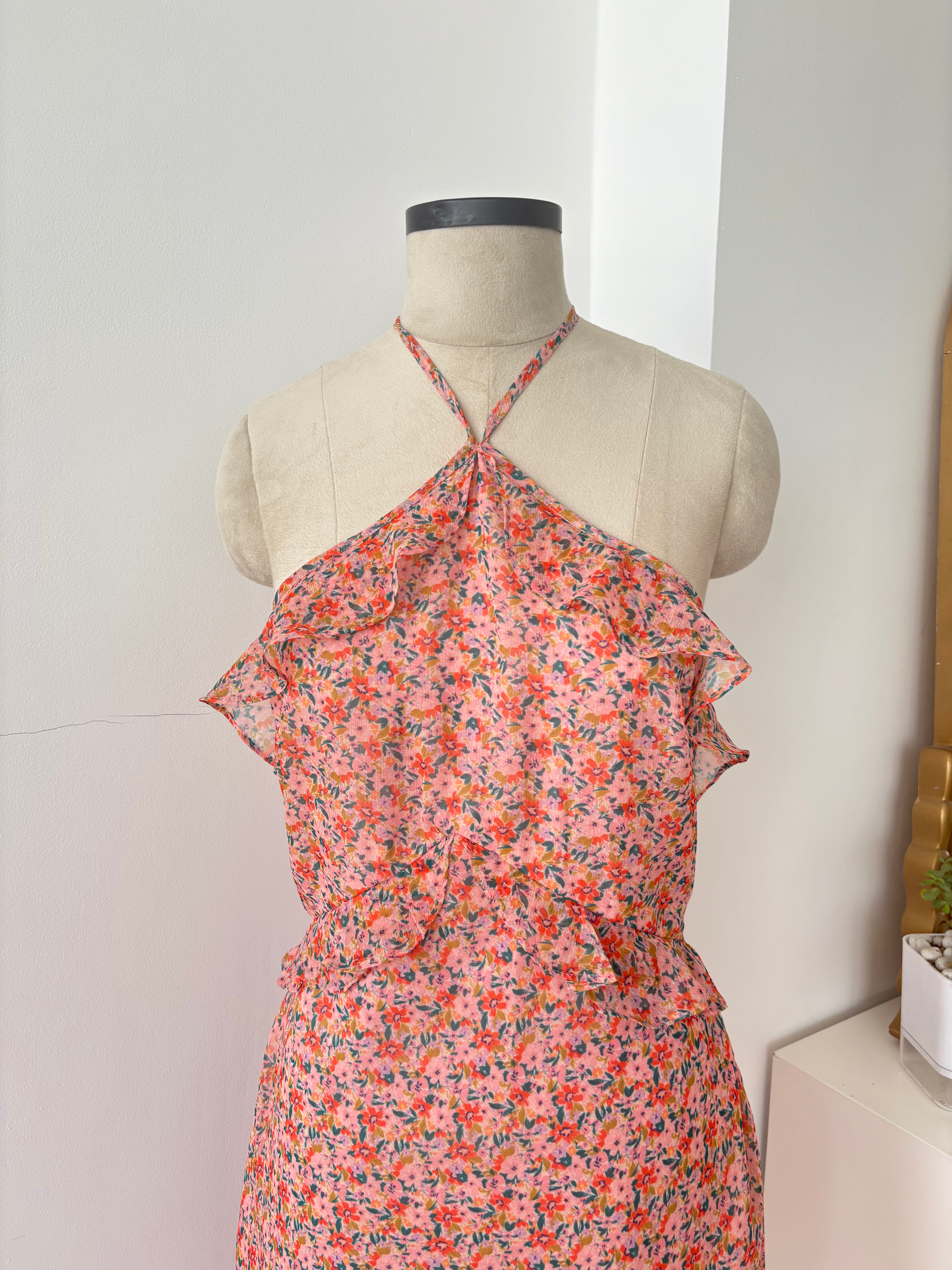 Floral Halter Dress (M)
