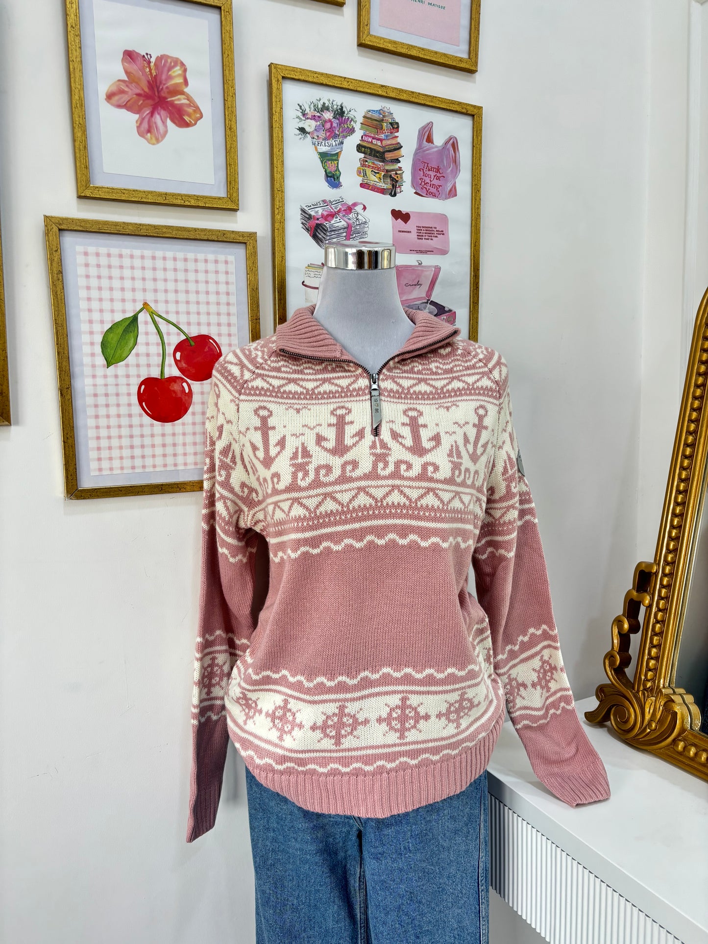 Pink Coastal Zip Pullover (S-3XL)