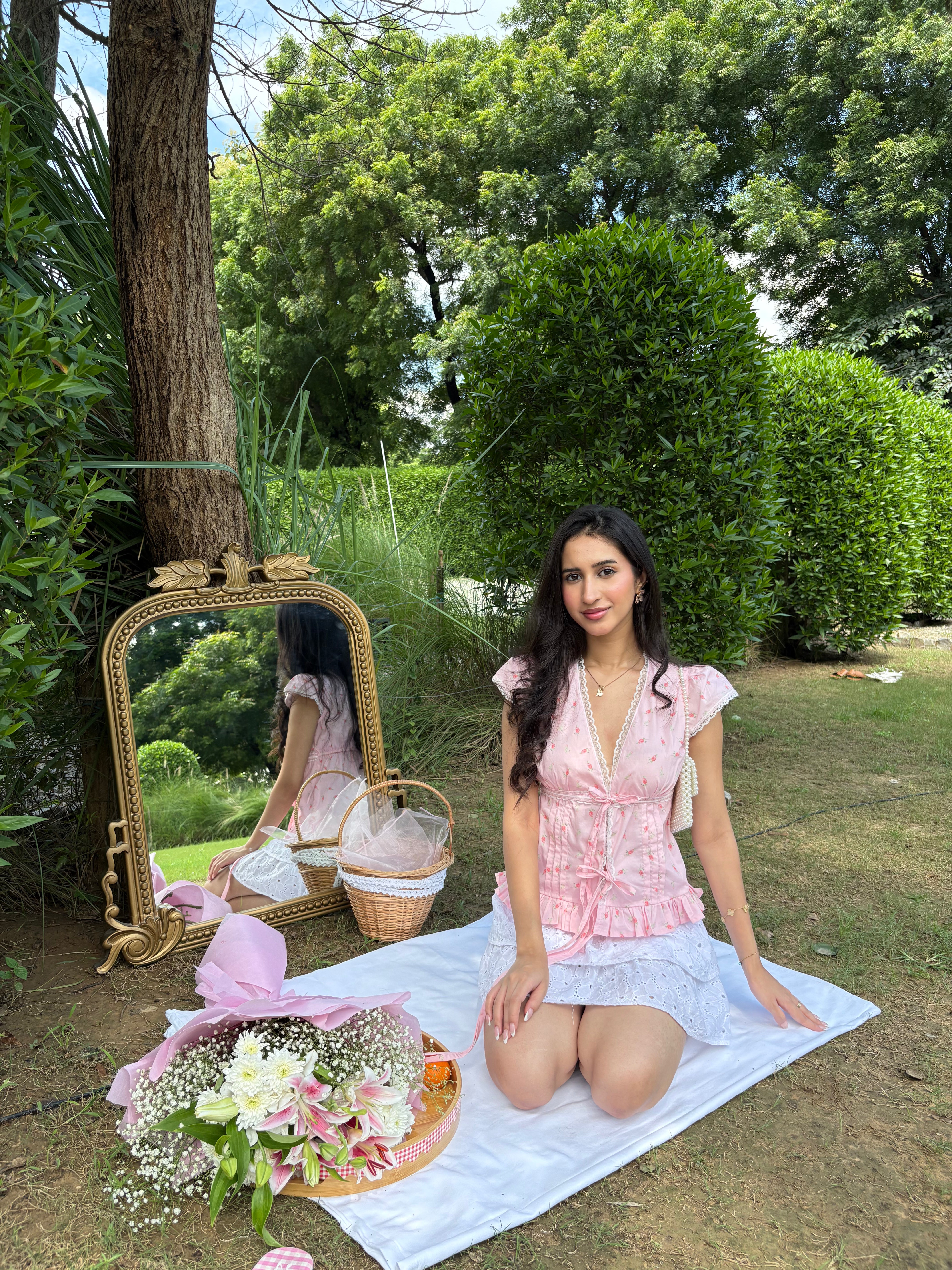 Eloise Top in Pink Peony