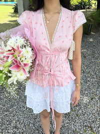 Eloise Top in Pink Peony