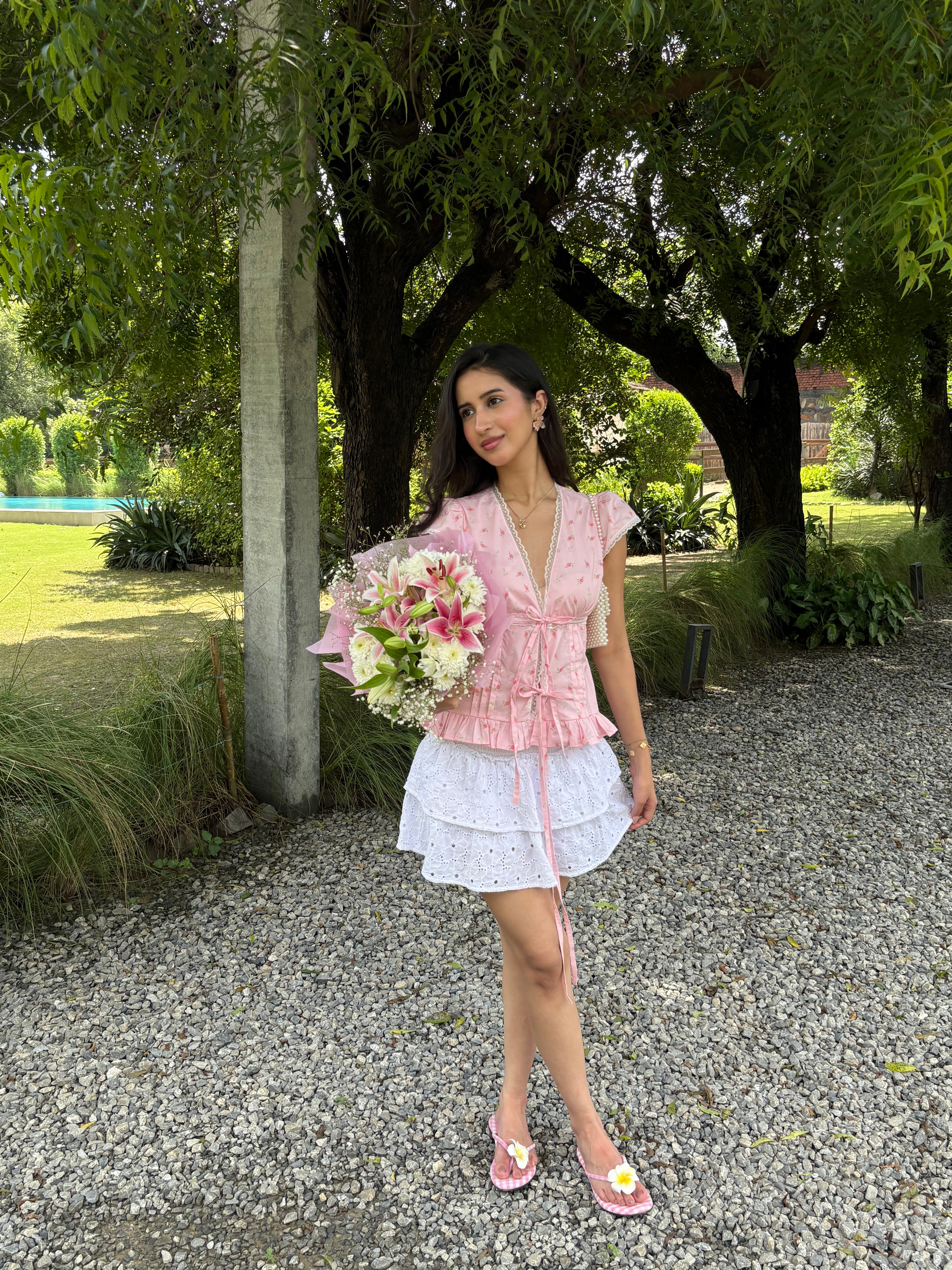 Eloise Top in Pink Peony