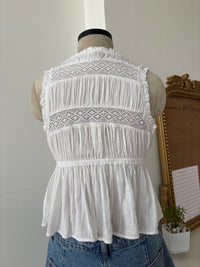 Ellie Tie-Up Top in White (2XS-3XL)
