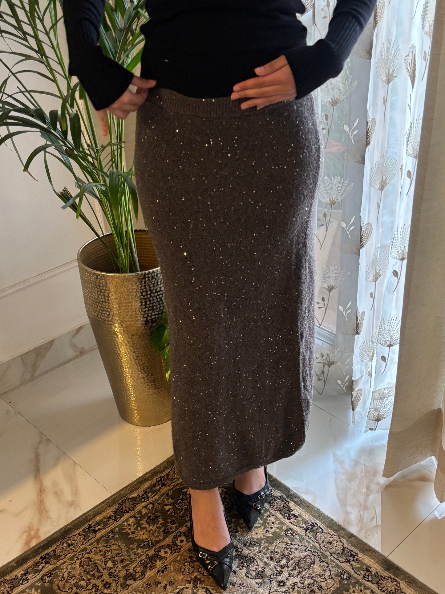 Starry Night Knit Skirt (24-35)