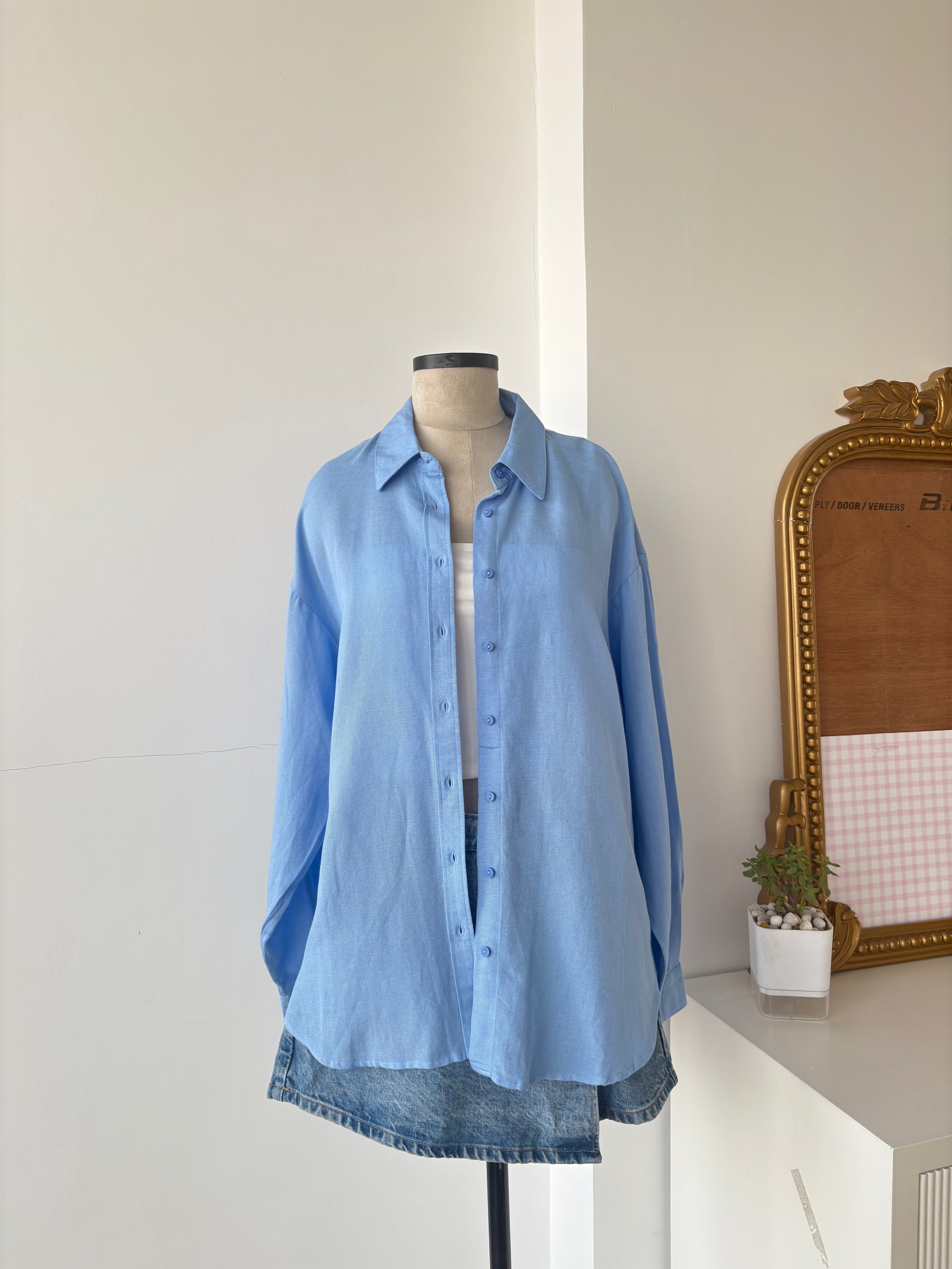 Linen Shirt in Blue (XS-2XL)